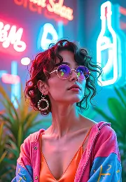 Neon Samurai generated with MagicShot AI